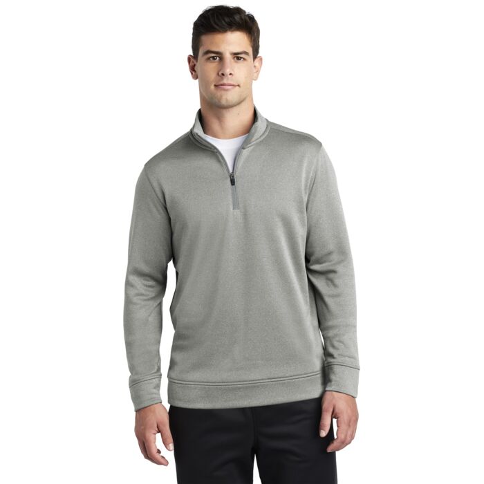 Unisex PosiCharge Heathered Fleece 1/4-Zip Thumbnail