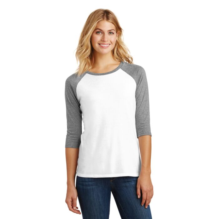 Ladies Tri-Blend 3/4 Sleeve T-Shirt Thumbnail
