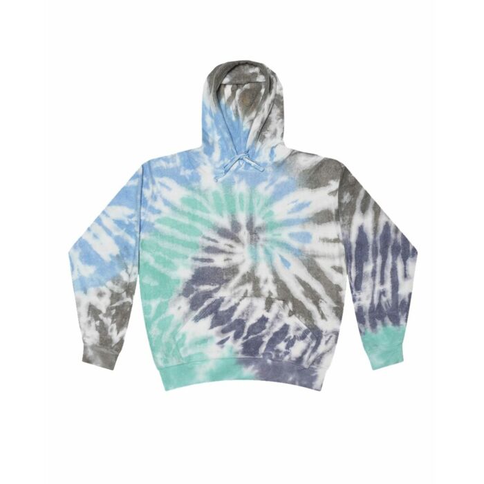 Unisex Tie-Dyed Cloud Inside-Out Fleece Hooded Sweatshirt Thumbnail
