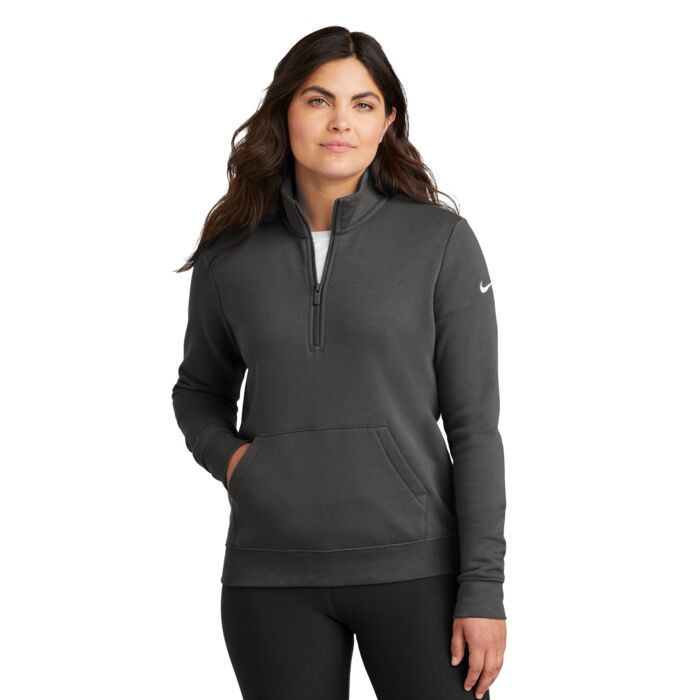 Women's Club Fleece Sleeve Swoosh 1/2 Zip Thumbnail