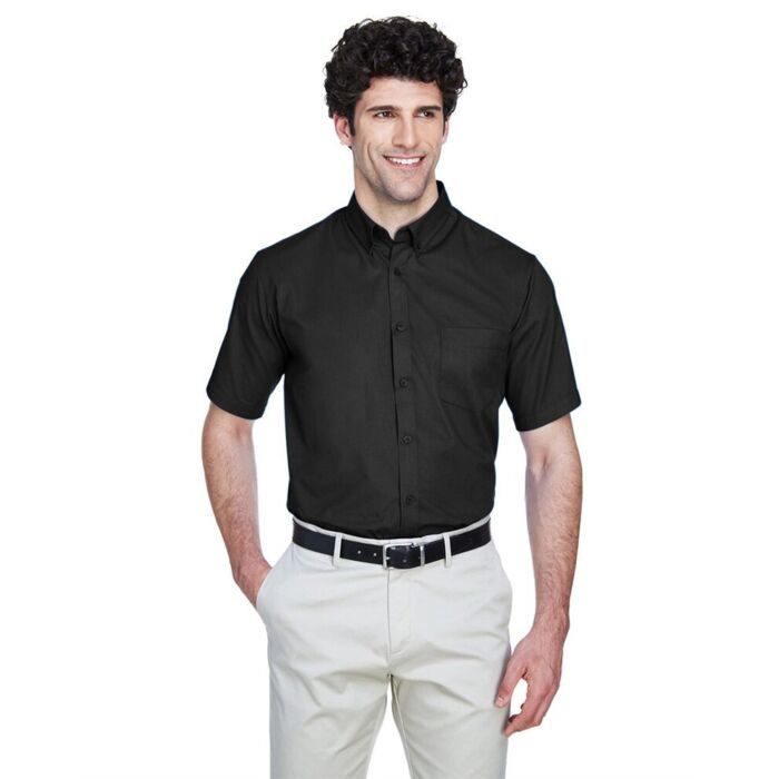 Men's Tall Optimum Short Sleeve Twill Dress Shirt Thumbnail