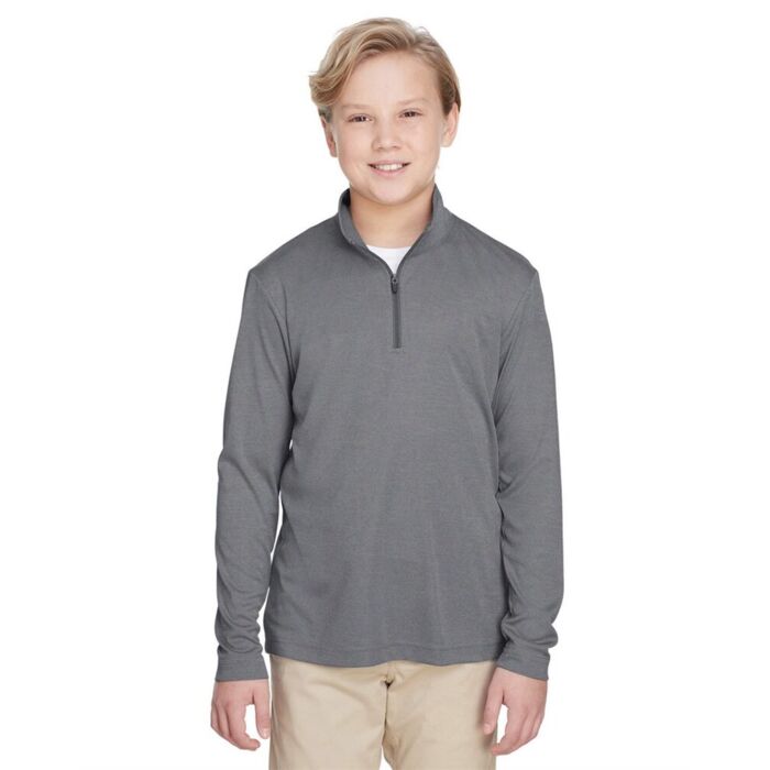 Youth Zone Sonic Heather Performance Quarter-Zip Pullover Thumbnail