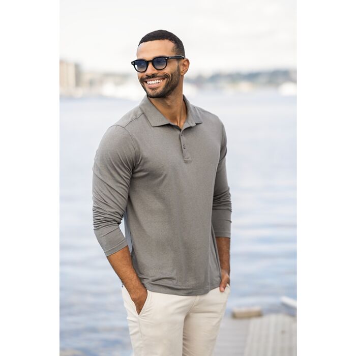 Cutter & Buck Coastline Epic Comfort Recycled Mens Long Sleeve Polo Thumbnail