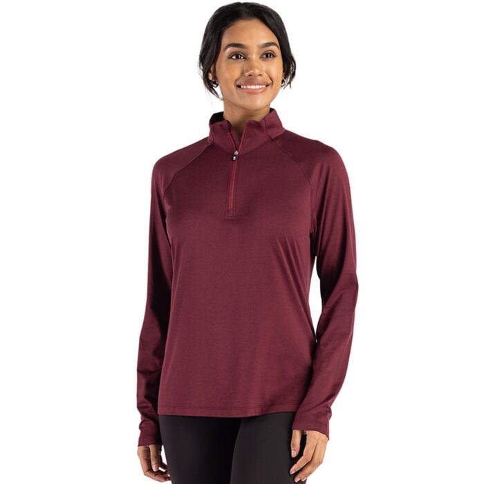 Cutter & Buck Coastline Epic Comfort Recycled Womens Quarter Zip Thumbnail