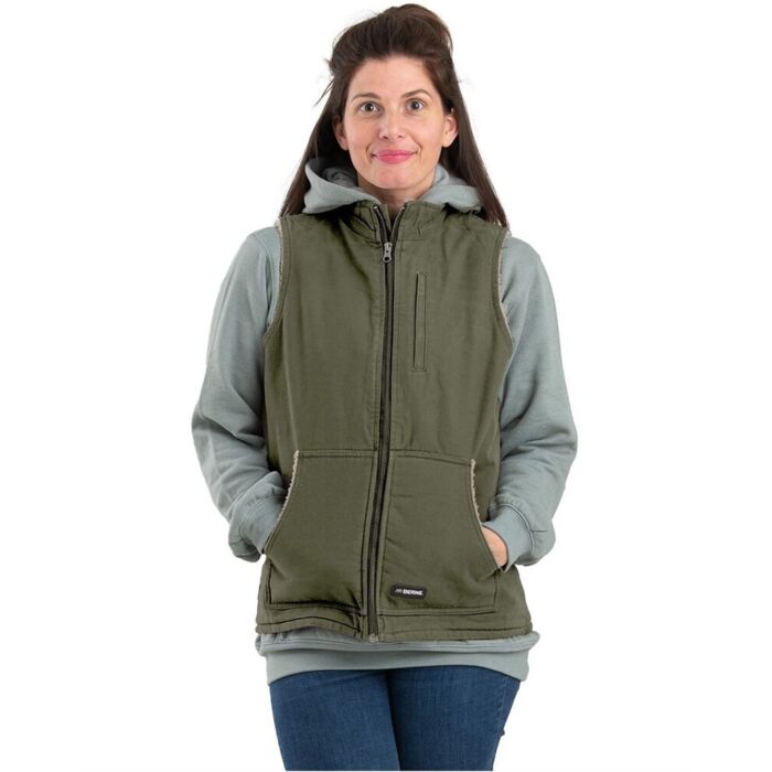 Women's Sherpa-Lined Softstone Duck Vest Thumbnail
