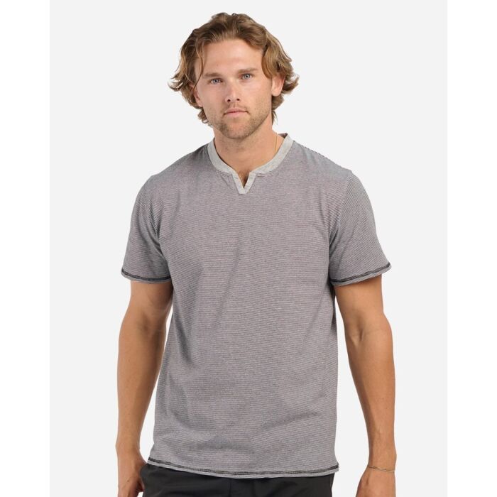 Men's Striped V-Notch T-Shirt Thumbnail
