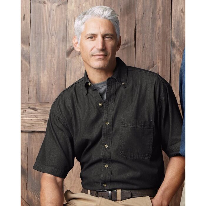 Men's Denim Short Sleeve Shirt Thumbnail