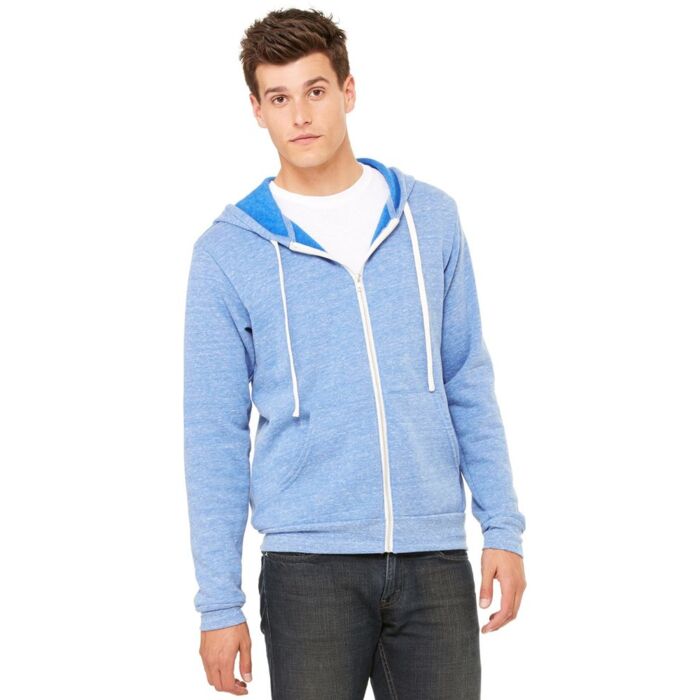 Unisex Triblend Sponge Fleece Full-Zip Hoodie Sweatshirt Thumbnail