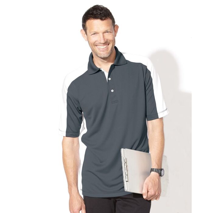 Men's Colorblocked Moisture Free Mesh Polo Thumbnail
