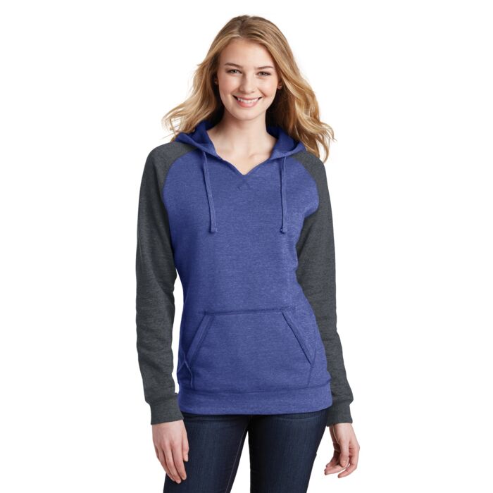 Women's Lightweight Fleece Raglan Hoodie Thumbnail