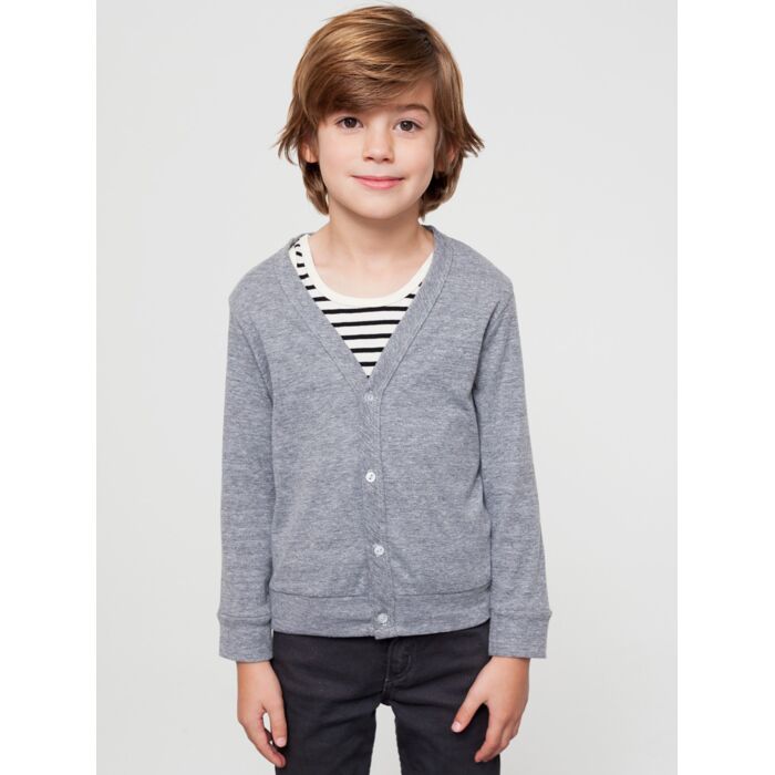 BR100 Toddler Tri-Blend Rib Cardigan Thumbnail