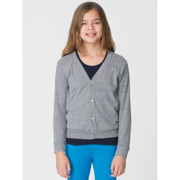 BR200 Youth Tri-Blend Rib Cardigan Thumbnail