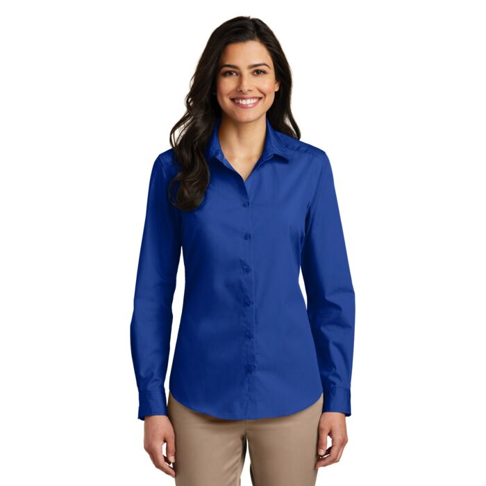 Women's Long Sleeve Carefree Poplin Shirt Thumbnail