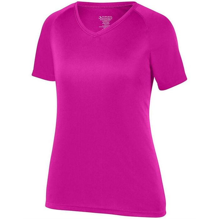 Girls' Attain Wicking V-Neck T-Shirt Thumbnail