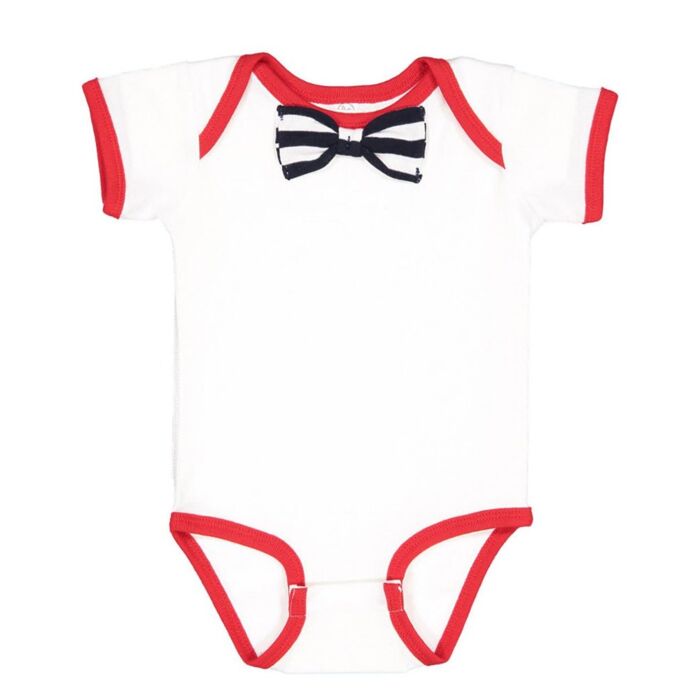 Infant Baby Rib Bow Tie Bodysuit Thumbnail