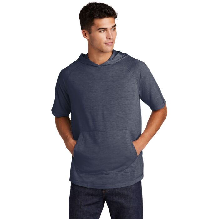 PosiCharge ® Tri Blend Wicking Short Sleeve Hoodie Thumbnail
