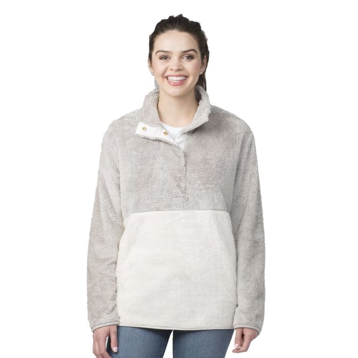 Unisex Fuzzy Half-Snap Fleece Pullover Thumbnail