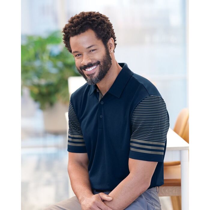Men's Striped Sleeve Polo Thumbnail
