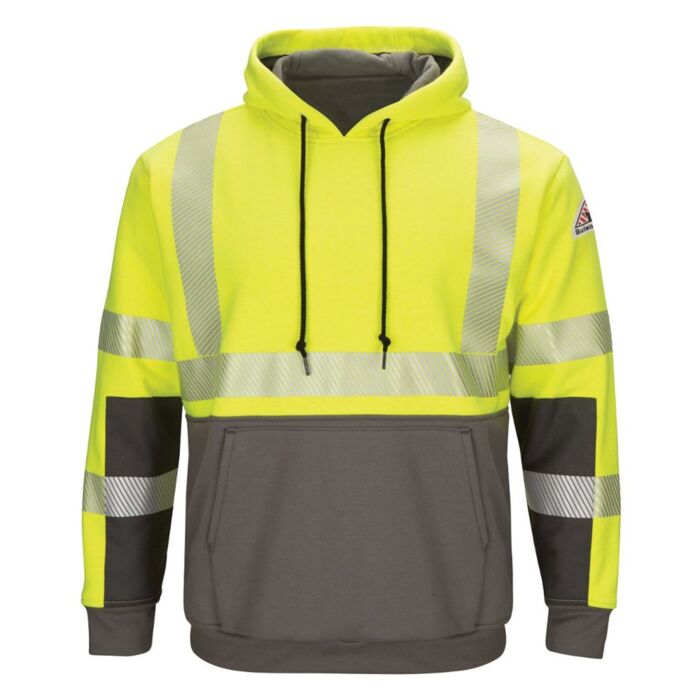 Men's Hi-Visibility Color-Blocked Hooded Sweatshirt Thumbnail